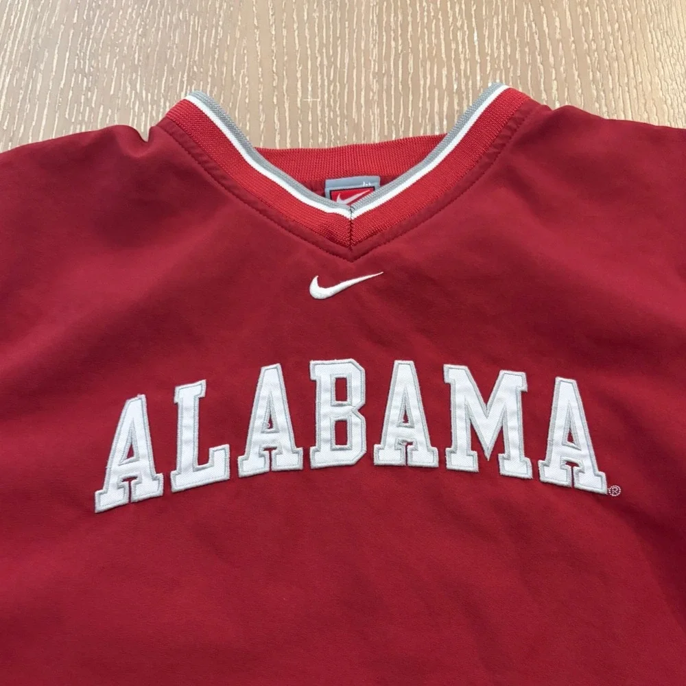 Nike Alabama Crimson Tide Women's Medium Red Pullover Windbreaker Jacket EUC